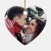 私たちの初めてのクリスマス |ヴィンテージレッドトラック セラミックオーナメント (裏面)