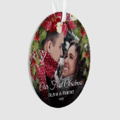 私たちの初めてのクリスマス |写真ミセス オーナメント (正面)