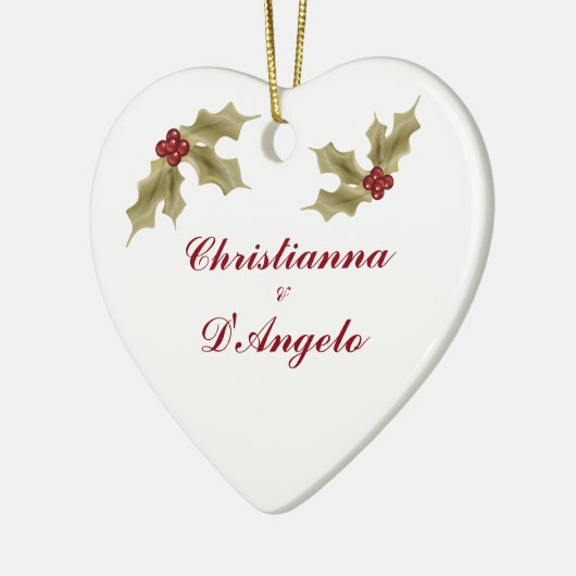 「私たちの初めてのクリスマス/夫婦」 セラミックオーナメント (左)