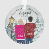 私たちの初めてのクリスマス 婚約した オーナメント (裏面)