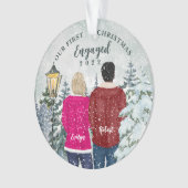 私たちの初めてのクリスマス 婚約した オーナメント (正面)