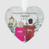 私たちの初めてのクリスマス 婚約した オーナメント (裏面)