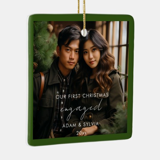 私たちの初めてのクリスマス 婚約した セラミックオーナメント (右)