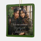 私たちの初めてのクリスマス 婚約した セラミックオーナメント (左)
