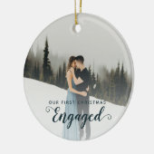 私たちの初めてのクリスマス 婚約した セラミックオーナメント (左)