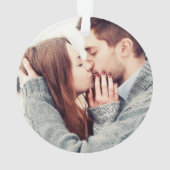 私たちの初めてのクリスマス 婚約者2枚の写真 オーナメント (裏面)
