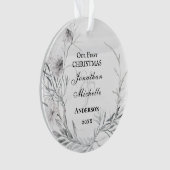 私たちの初めてのクリスマス、感動的オーナメント オーナメント (正面)