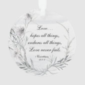 私たちの初めてのクリスマス、感動的オーナメント オーナメント (裏面)