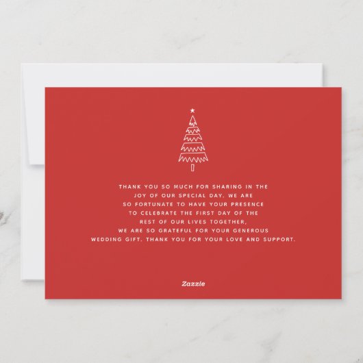 私たちの初めてのクリスマス |新しいモダン写真のスクリプト シーズンカード (裏面)