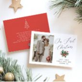 私たちの初めてのクリスマス |新しいモダン写真のスクリプト シーズンカード