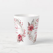 私たちの初めてのクリスマス 結婚した カフェラテマグ (正面)