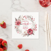 私たちの初めてのクリスマス 結婚した スタンダードカクテルナプキン (インサイチュ)