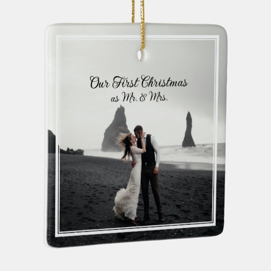 私たちの初めてのクリスマス 結婚した セラミックオーナメント