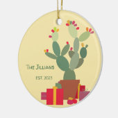 私たちの初めてのクリスマス 結婚した セラミックオーナメント (左)