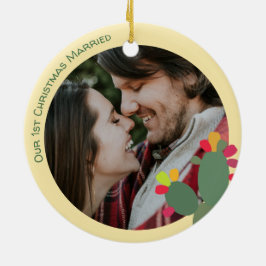 私たちの初めてのクリスマス 結婚した セラミックオーナメント