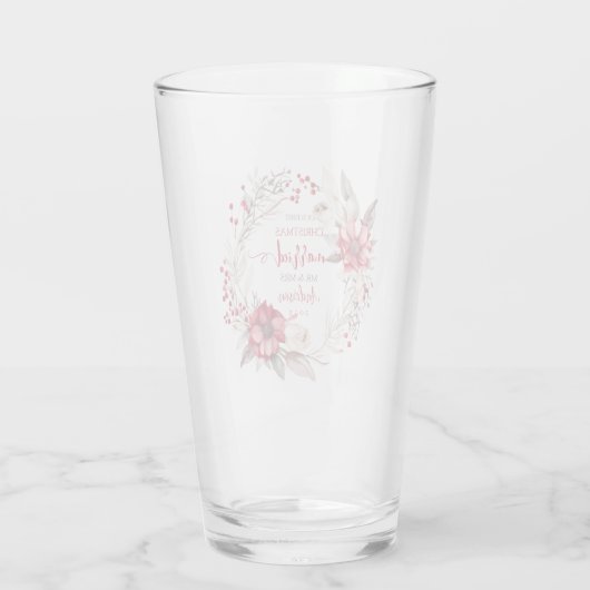 私たちの初めてのクリスマス 結婚した タンブラーグラス (裏面)