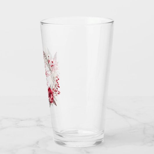 私たちの初めてのクリスマス 結婚した タンブラーグラス (左)