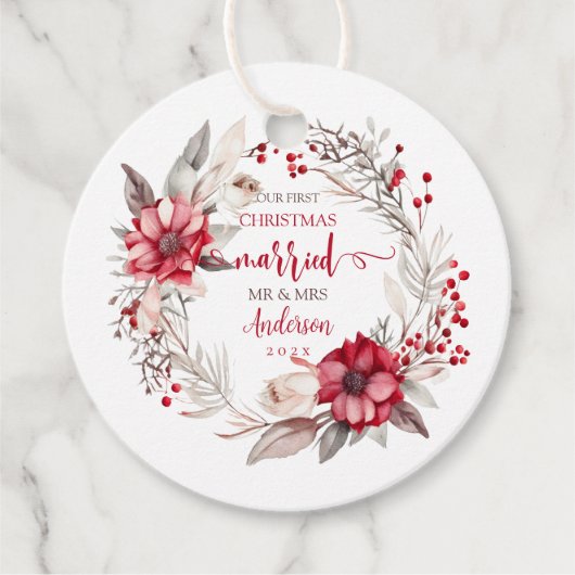 私たちの初めてのクリスマス 結婚した フェイバータグ (正面)