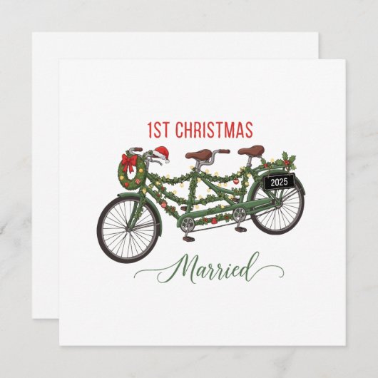 私たちの初めてのクリスマス 結婚2025 | かわいいタンデム (正面/裏面)