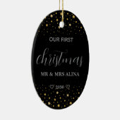 私たちの初めてのクリスマス 結婚 セラミックオーナメント (右)