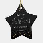私たちの初めてのクリスマス 結婚 セラミックオーナメント (左)
