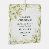 私たちの初めてのクリスマス 花の名言 セラミックオーナメント (右)