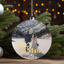私たちの初めてのクリスマス Mr & Mrs エレガントな結婚式の写真