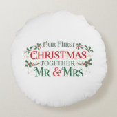 私たちの初めてのクリスマス Mr. & Mrs ラウンドクッション (裏面)