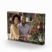 私たちの初めてのクリスマス Mr & Mrs 名前入り フォトブロック (右)