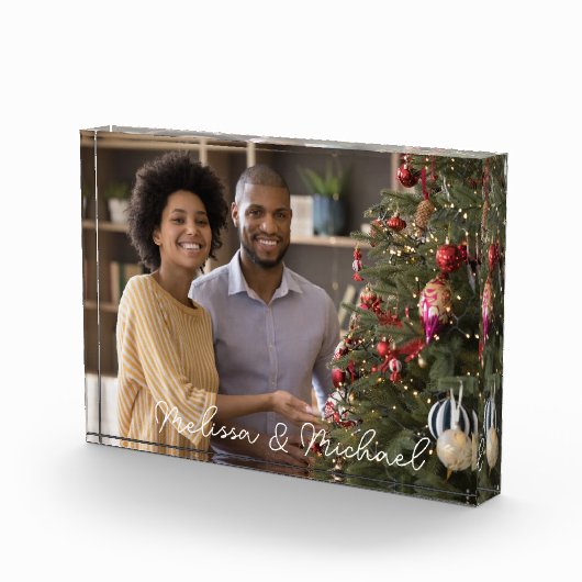 私たちの初めてのクリスマス Mr & Mrs 名前 フォトブロック (右)