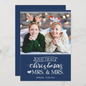 私たちの初めてのクリスマス 〜Mrs. & Mrs.〜 LGBT ホリデーカード (正面/裏面)
