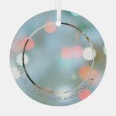 私たちの初めてのクリスマスDIY名前日付フォトグレー文字 ガラスオーナメント (裏面)