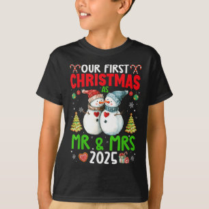 私たちの初めてのクリスマスMr. & Mrs. 2025 Coule Ma Tシャツ