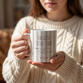 私たちの初めての父の日マグカップ コーヒーマグカップ