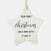 私たちの初クリスマス 結婚 セラミックオーナメント (右)