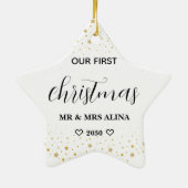 私たちの初クリスマス 結婚 セラミックオーナメント (裏面)