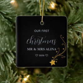 私たちの初クリスマス 結婚 セラミックオーナメント