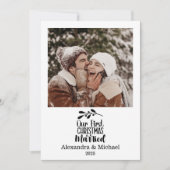 私たちの初クリスマス 結婚 フォト シーズンカード (正面)