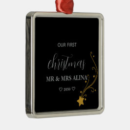 私たちの初クリスマス 結婚 メタルオーナメント