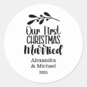 私たちの初クリスマス 結婚 ラウンドシール (正面)