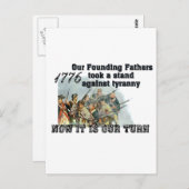 私たちの創始者は専制政治に反対する ポストカード (正面/裏面)