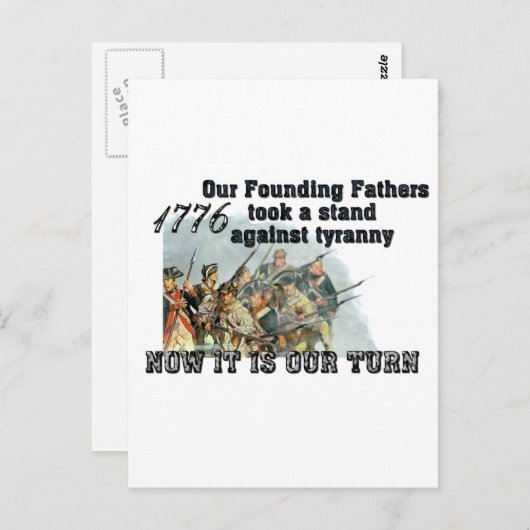 私たちの創始者は専制政治に反対する ポストカード (正面/裏面)