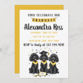 私たちの卒業したスタンダードプードル犬をお祝いしよう 案内状 (正面/裏面)