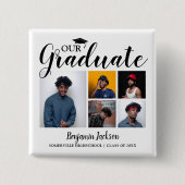 私たちの卒業生 | 5 枚の写真 卒業式 缶バッジ (正面)