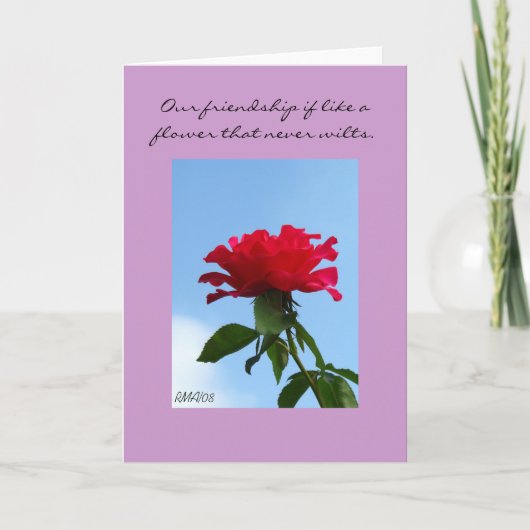 私たちの友もし情は決して柳の花のように カード (正面)