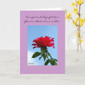 私たちの友もし情は決して柳の花のように カード (黄色い花)