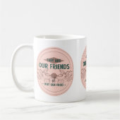 私たちの友人ではなく食べ物のおもしろい動物愛好家 コーヒーマグカップ (左)