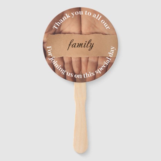 私たちの友人と家族のファンに感謝 ハンドファン (裏面)