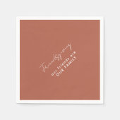 私たちの友人は家族の友情シナモン スタンダードカクテルナプキン (正面)