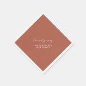 私たちの友人は家族の友情シナモン スタンダードカクテルナプキン (角)